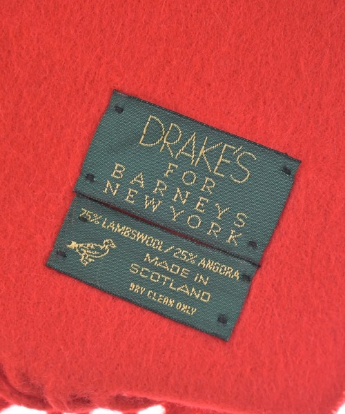 DRAKE'S（ドレイクス）マフラー 赤 サイズ:- メンズ/2200696529320