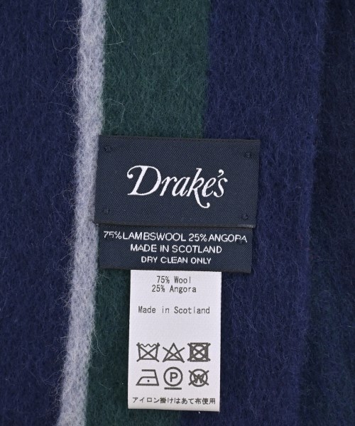 DRAKE'S（ドレイクス）マフラー 紺 サイズ:- メンズ/2200658550065