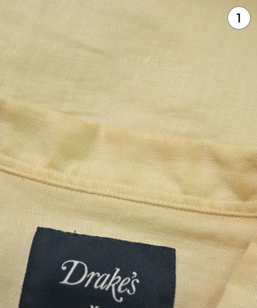 DRAKE'S（ドレイクス）カジュアルシャツ 黄 サイズ:M メンズ/2200668835053