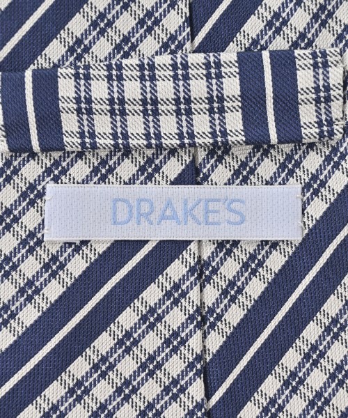 DRAKE'S（ドレイクス）ネクタイ 白 サイズ:- メンズ/2200684142029