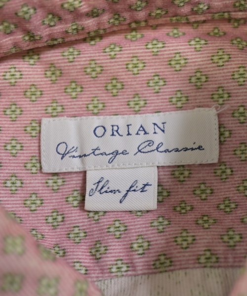 ORIAN（オリアン）カジュアルシャツ ピンク サイズ:S メンズ/2200643819085