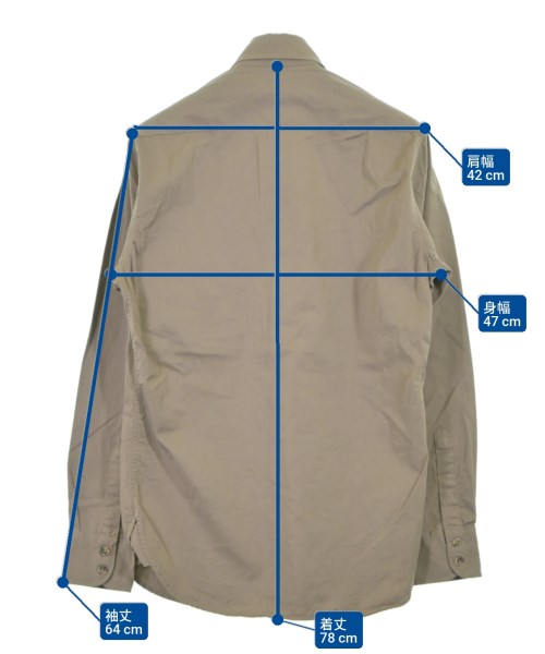 ORIAN（オリアン）カジュアルシャツ ベージュ サイズ:38(S位) メンズ/2200622534053