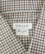 ORIAN（オリアン）ドレスシャツ 茶 サイズ:39(M位) メンズ/2200610355615