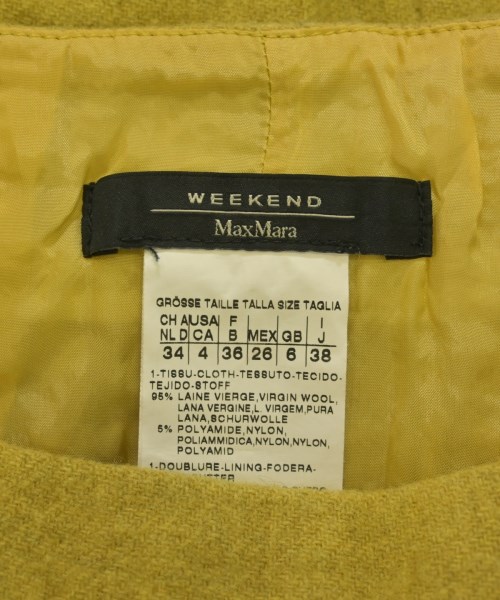 MAX MARA WEEK END LINE（マックスマーラ　ウィークエンドライン）ひざ丈スカート 黄 サイズ:38(S位) レディース/2200626309039