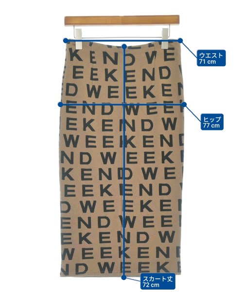 MAX MARA WEEK END LINE（マックスマーラ　ウィークエンドライン）ロング・マキシ丈スカート 茶 サイズ:S レディース/2200648708025