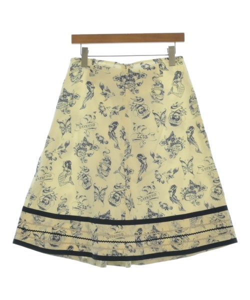 MAX MARA WEEK END LINE（マックスマーラ　ウィークエンドライン）ひざ丈スカート 白 サイズ:38(S位) レディース/2200665379215