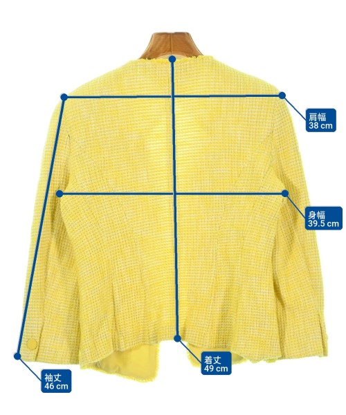 MAX MARA WEEK END LINE（マックスマーラ　ウィークエンドライン）ノーカラージャケット 黄 サイズ:40(M位) レディース/2200679629115