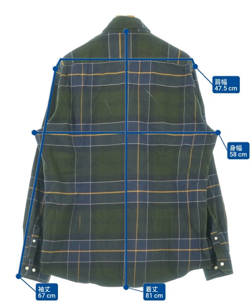 Barbour（バブアー）カジュアルシャツ 緑 サイズ:L メンズ/2200617193098