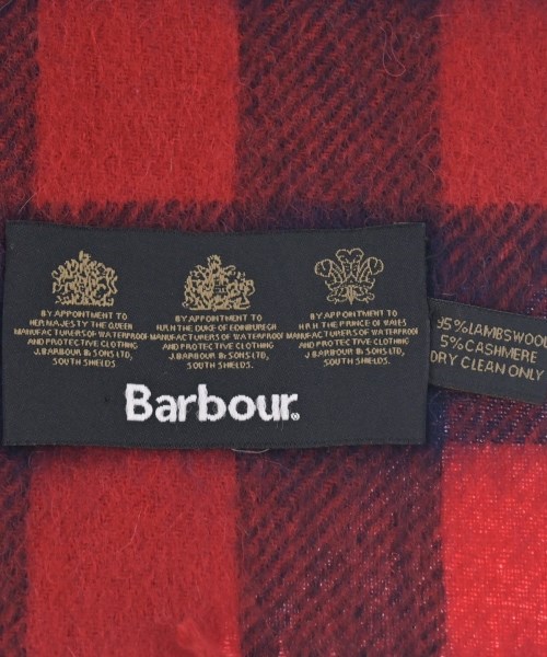 Barbour（バブアー）マフラー 赤 サイズ:- メンズ/2200715028056