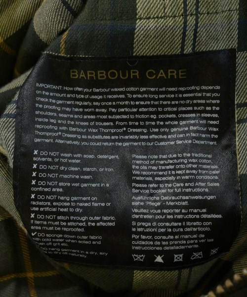 Barbour（バブアー）カバーオール カーキ サイズ:38(S位) メンズ/2200707351018