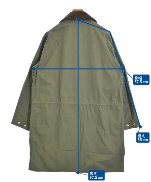 Barbour（バブアー）ステンカラーコート カーキ サイズ:34(S位) メンズ/2200677394015
