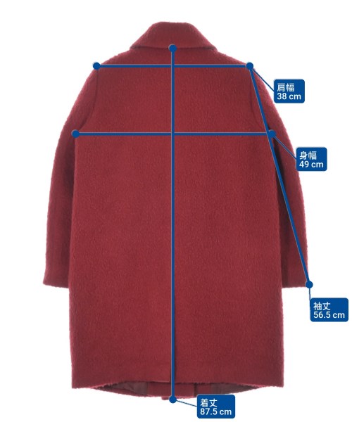 i Blues（イブルース）ピーコート 赤 サイズ:40(M位) レディース/2200629427013