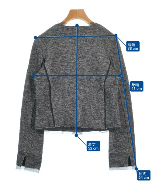 i Blues（イブルース）ノーカラージャケット グレー サイズ:40(M位) レディース/2200649134014