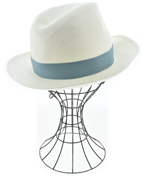 Borsalino（ボルサリーノ）ストローハット 白 サイズ:57 レディース/2200640573034