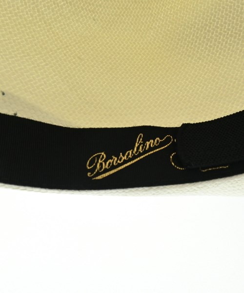 Borsalino（ボルサリーノ）ストローハット 白 サイズ:57 レディース/2200640573034