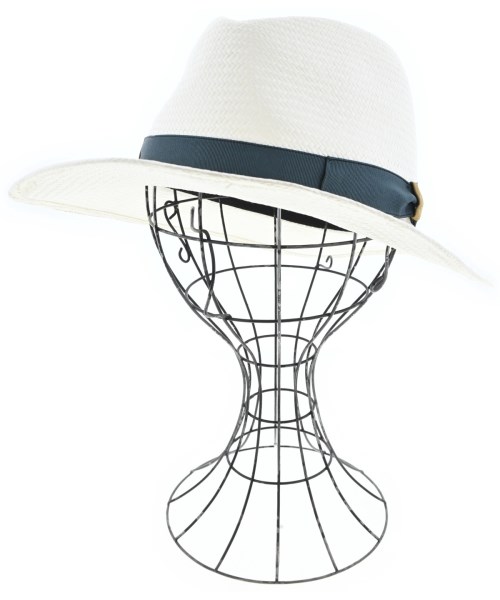 Borsalino(ボルサリーノ)ストローハット 白 サイズ:M/2200698919020