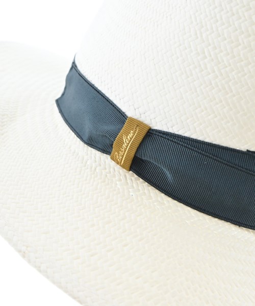 Borsalino（ボルサリーノ）ストローハット 白 サイズ:M メンズ/2200698919020