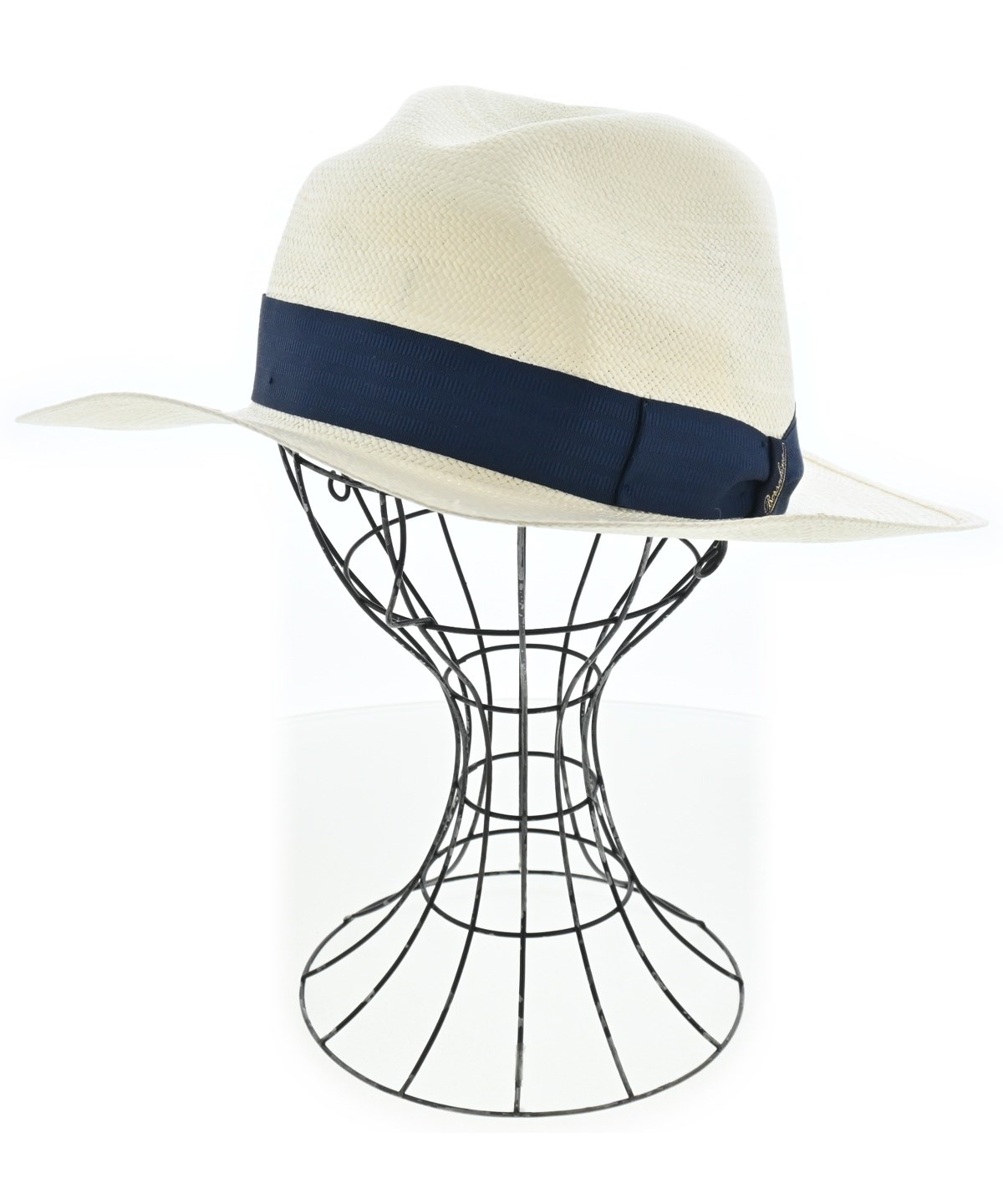 Borsalino（ボルサリーノ）ストローハット 白 サイズ:59 メンズ