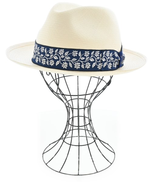 Borsalino(ボルサリーノ)ストローハット 白 サイズ:60/2200661147092