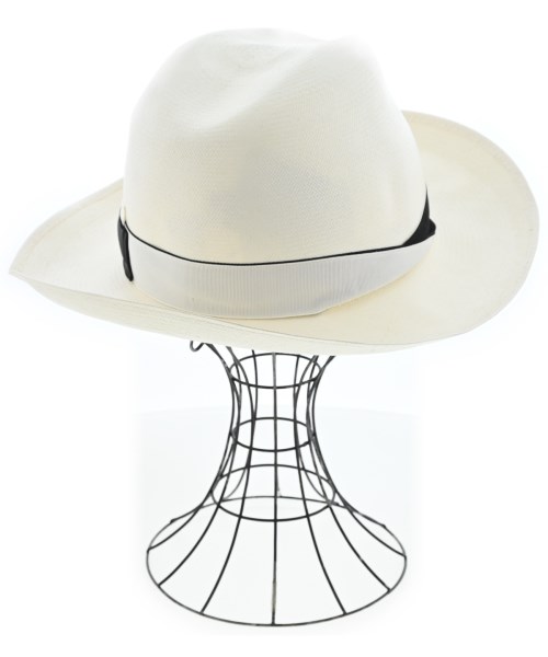 Borsalino（ボルサリーノ）ストローハット 白 サイズ:58cm メンズ/2200712459013