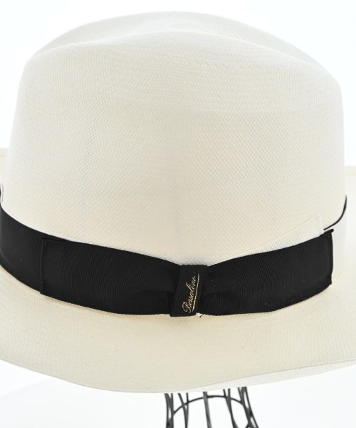 Borsalino（ボルサリーノ）ストローハット 白 サイズ:58cm メンズ/2200712459013