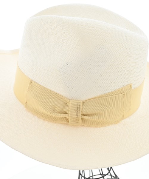 Borsalino（ボルサリーノ）ストローハット 白 サイズ:57cm メンズ/2200712459020