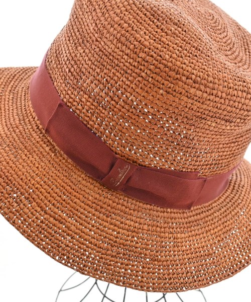 Borsalino（ボルサリーノ）ストローハット 茶 サイズ:58 メンズ/2200704098152