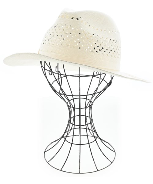 Borsalino(ボルサリーノ)ストローハット 白 サイズ:M/2200704218017