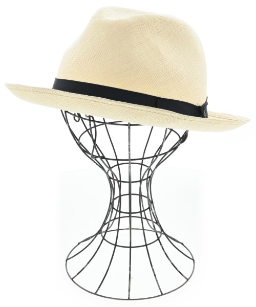 Borsalino(ボルサリーノ)ストローハット 白 サイズ:60/2200704218024