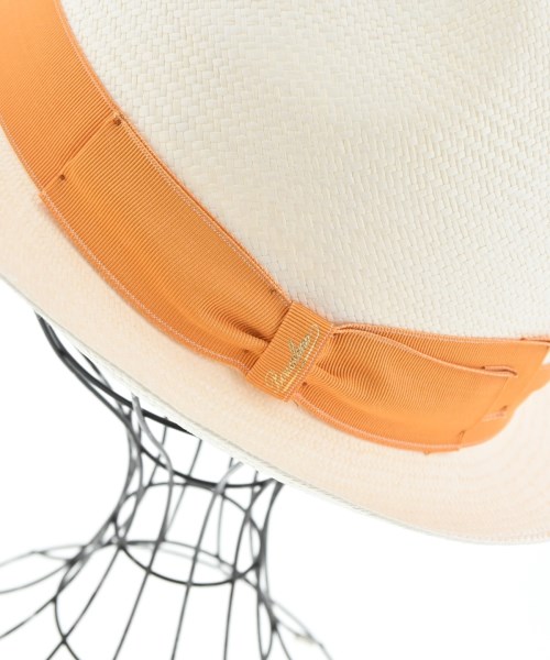 Borsalino（ボルサリーノ）ストローハット 白 サイズ:59cm メンズ/2200665825033