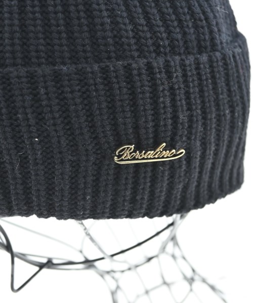 Borsalino（ボルサリーノ）ニットキャップ・ビーニー 黒 サイズ:59cm メンズ/2200665825040