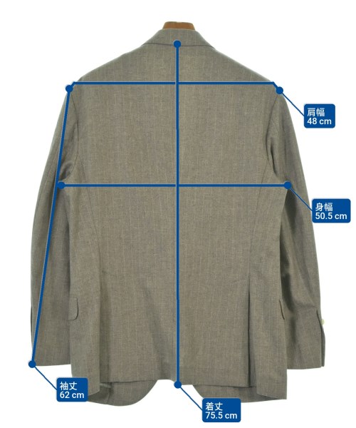 BRUNELLO CUCINELLI（ブルネロ　クチネリ）テーラードジャケット グレー サイズ:50(XL位) メンズ/2200637722032