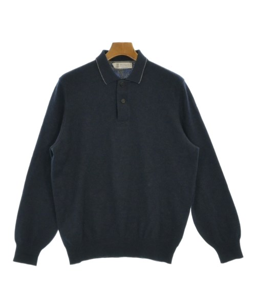 BRUNELLO CUCINELLI(ブルネロ　クチネリ)ニット・セーター 紺 サイズ:52(XXL位)/2200642960184