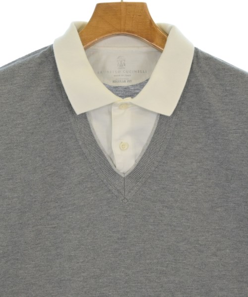 BRUNELLO CUCINELLI（ブルネロ　クチネリ）ポロシャツ グレー サイズ:52(XXL位) メンズ/2200642960207