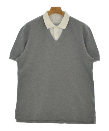 BRUNELLO CUCINELLI ポロシャツ　グリーングレー BRUNELLO CUCINELLI（ブルネロ クチネリ）ポロシャツ グレー サイズ:52