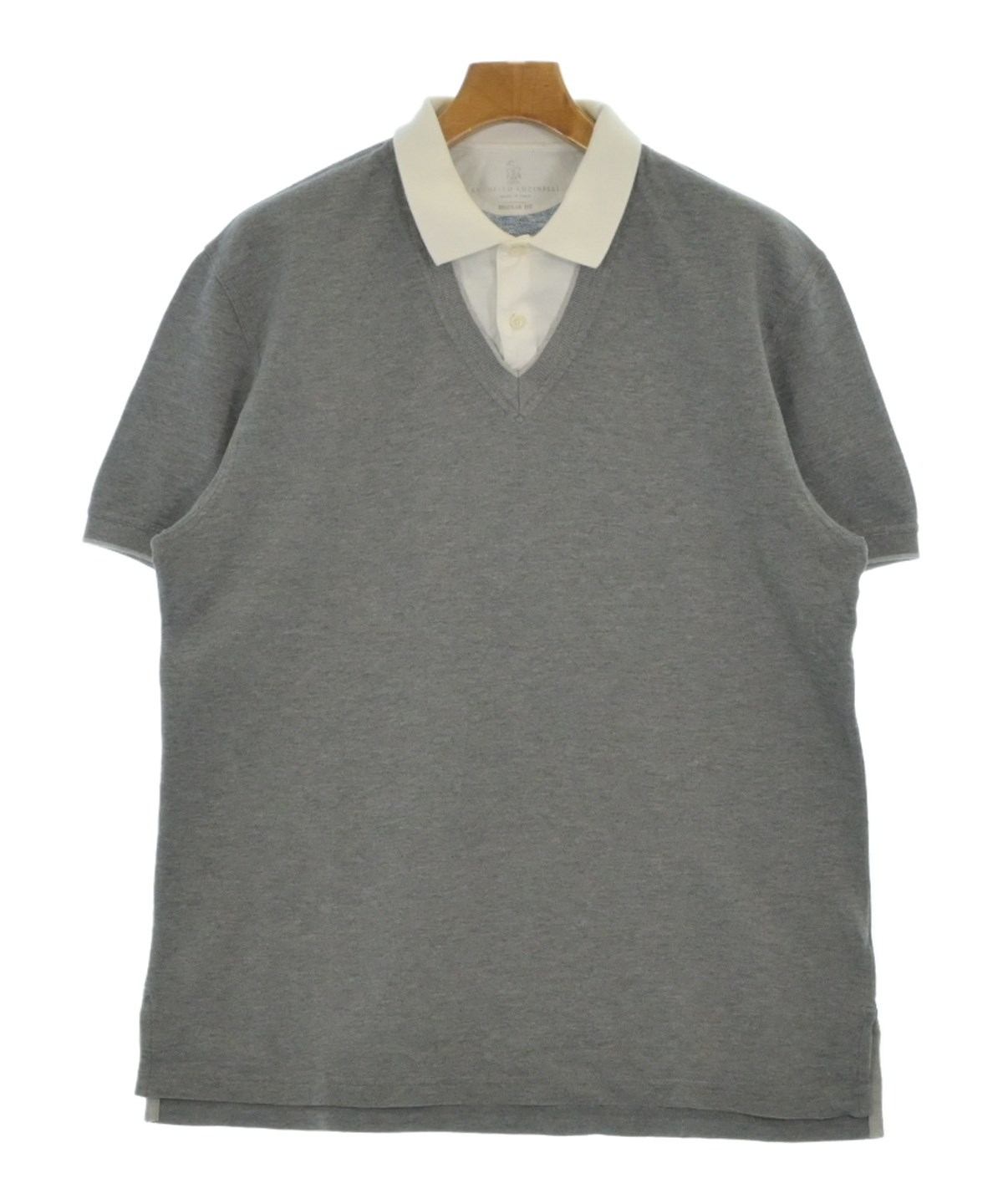 BRUNELLO CUCINELLI（ブルネロ クチネリ）ポロシャツ グレー サイズ:52