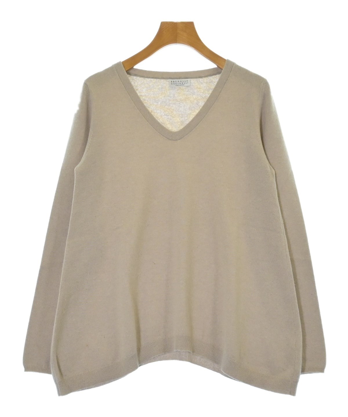 カシミヤ100%✨ ブルネロクチネリ ニット セーター ベージュ Uネック BRUNELLO CUCINELLI（ブルネロ クチネリ）ニット・セーター ベージュ