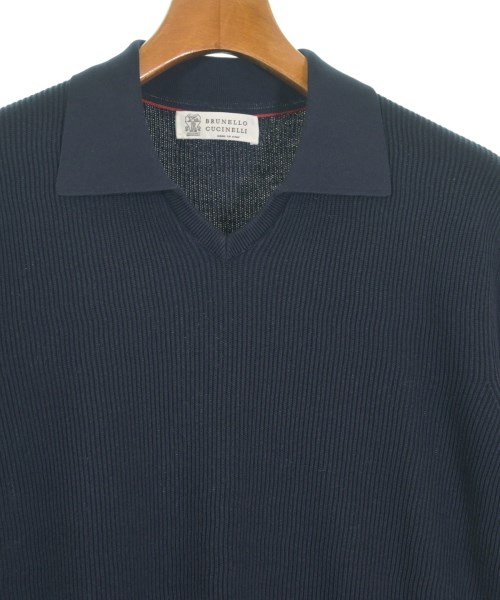 BRUNELLO CUCINELLI（ブルネロ　クチネリ）ニット・セーター 紺 サイズ:52(XXL位) メンズ/2200649644278