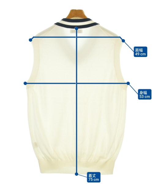 BRUNELLO CUCINELLI（ブルネロ　クチネリ）ベスト 白 サイズ:52(XXL位) メンズ/2200650536081