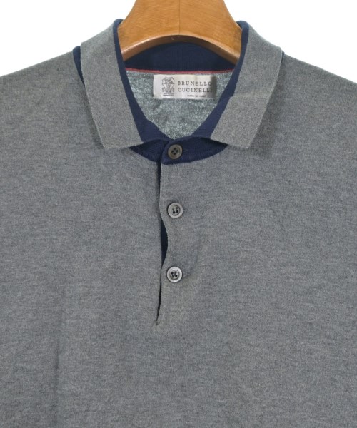 BRUNELLO CUCINELLI（ブルネロ　クチネリ）ポロシャツ グレー サイズ:46(M位) メンズ/2200644793070