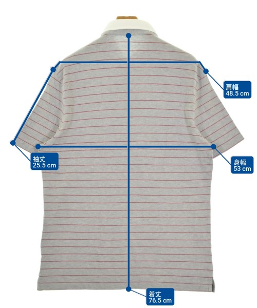 BRUNELLO CUCINELLI（ブルネロ　クチネリ）ポロシャツ グレー サイズ:XL メンズ/2200731921195