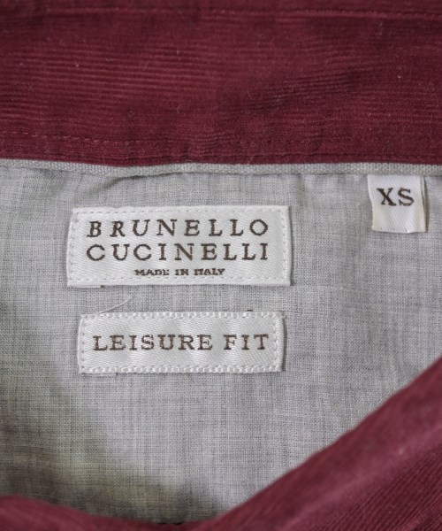 BRUNELLO CUCINELLI（ブルネロ　クチネリ）カジュアルシャツ 赤 サイズ:XS メンズ/2200720342031