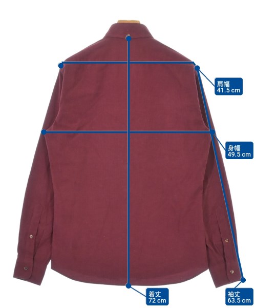BRUNELLO CUCINELLI（ブルネロ　クチネリ）カジュアルシャツ 赤 サイズ:XS メンズ/2200720342031