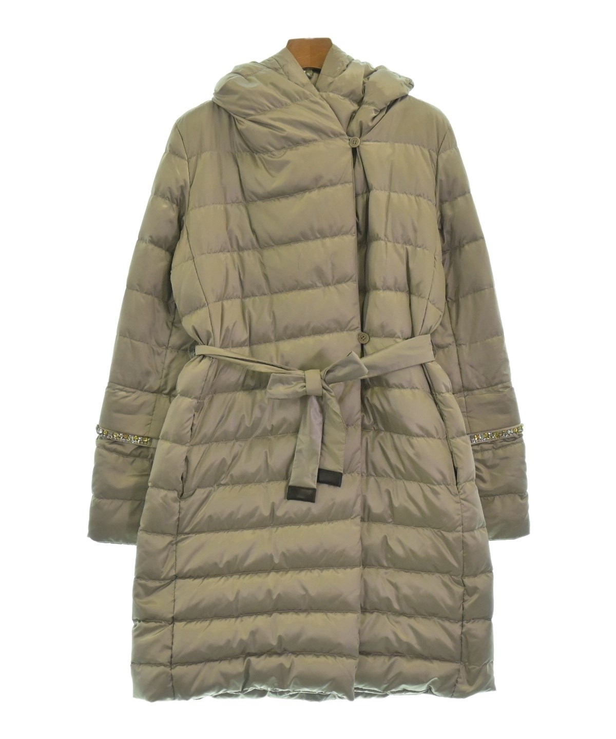 S Max Mara　エスマックスマーラ　ダウンコート　ベージュ　S フード 20年後も着たいダウンを「エス マックスマーラ」で購入！上品キャメル