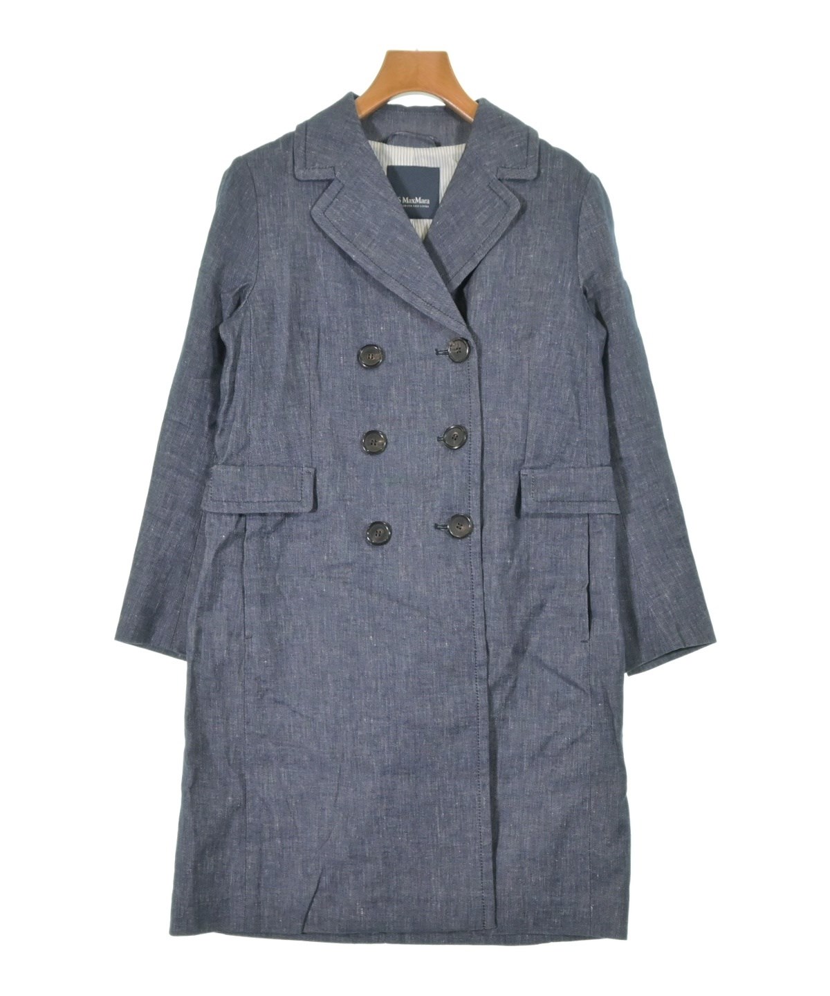 S Max Mara（エス マックス マーラ）チェスターコート 紺 サイズ:40(M