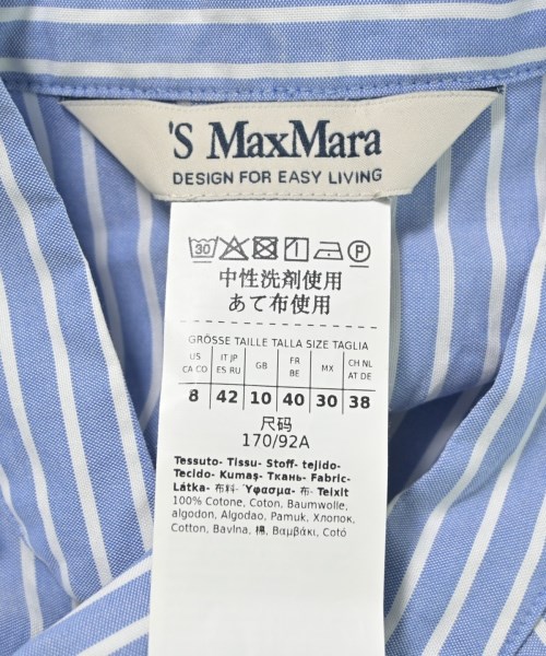 'S Max Mara（エス　マックス　マーラ）シャツワンピース 青 サイズ:42(M位) レディース/2200615351414