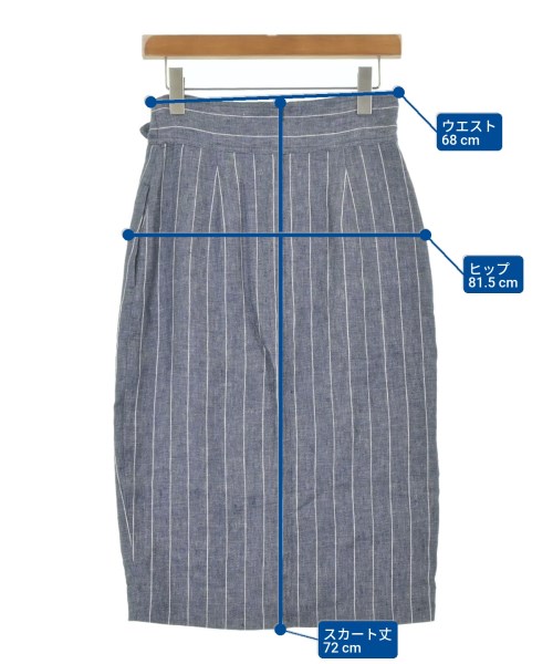 'S Max Mara（エス　マックス　マーラ）ひざ丈スカート 紺 サイズ:38(S位) レディース/2200605479227