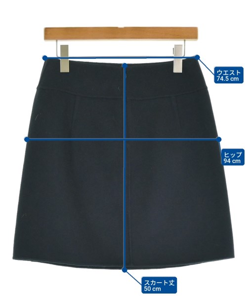 'S Max Mara（エス　マックス　マーラ）ひざ丈スカート 紺 サイズ:40(M位) レディース/2200710811295