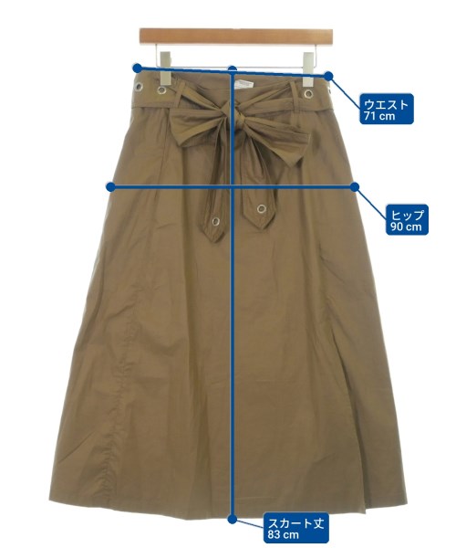 'S Max Mara（エス　マックス　マーラ）ひざ丈スカート 茶 サイズ:38(S位) レディース/2200717316175