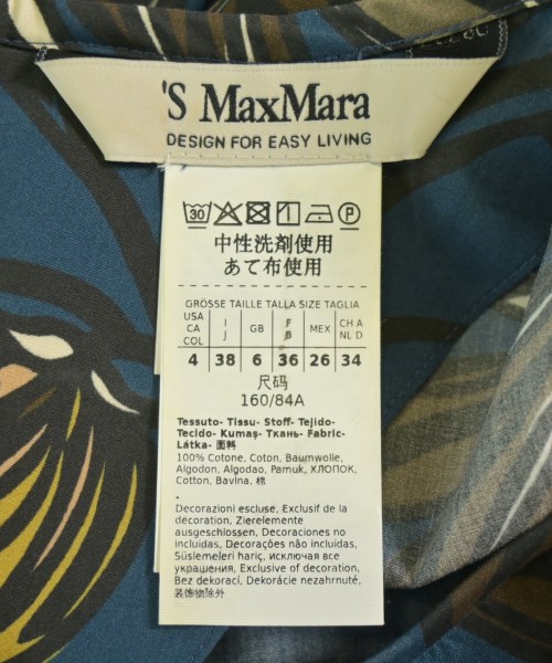 'S Max Mara（エス　マックス　マーラ）ワンピース 青 サイズ:38(S位) レディース/2200725447205